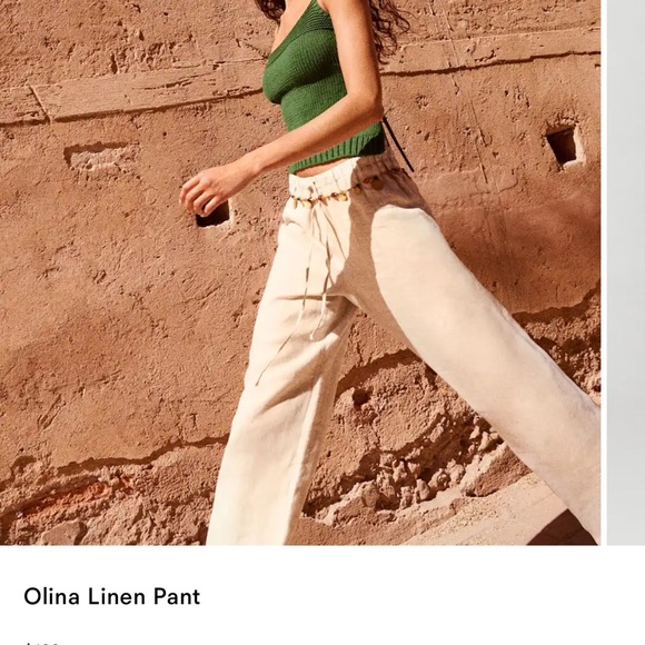 Reformation Olina Wide-Leg Linen Pants - Picture 6 of 6